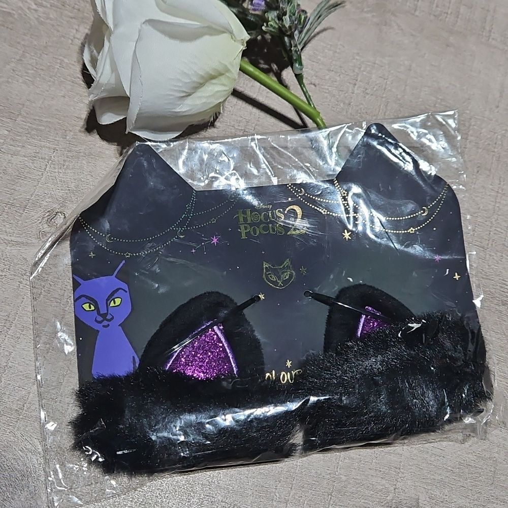 ColourPop 🎁 Hocus Pocus 2 Cat Ears Black & Purple Hair Clips